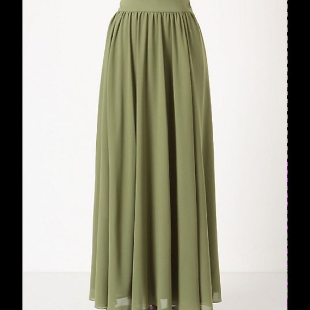 Anthropologie Lengthening Rays Maxi Skirt